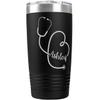 PlaqueMaker Personalized 20-oz Nurse, Doctor, Veterinarian or Medical Professional Tumbler - Add A Name Within The Stethoscope to Make it Special to the Recipient. (Black) view 1