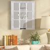 LOSOUR Decorative Mirror-Distressed Wood Windowpane Mirror- Rustic Home Decoration Window Frame Wall Mirror with Hanging Hardware for Farmhouse Bedroom Living Room Bathroom Kitchen (2, 18Wx23L) view 3