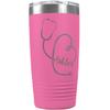 PlaqueMaker Personalized 20-oz Nurse, Doctor, Veterinarian or Medical Professional Tumbler - Add A Name Within The Stethoscope to Make it Special to the Recipient. (Pink) view 1