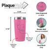 PlaqueMaker Personalized 20-oz Nurse, Doctor, Veterinarian or Medical Professional Tumbler - Add A Name Within The Stethoscope to Make it Special to the Recipient. (Pink) view 4
