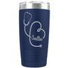 PlaqueMaker Personalized 20-oz Nurse, Doctor, Veterinarian or Medical Professional Tumbler - Add A Name Within The Stethoscope to Make it Special to the Recipient. (Navy) view 1