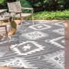JONATHAN Y Neutral Diamond Kilim Indoor Outdoor Area Rug 4X6 Gray/White/Black, Sumak High-Low Pile for Backyard, Patio, Porch, Easy-Cleaning, High Traffic, Pet-Friendly, Non-Shedding (SBH107B-4) view 3