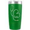 PlaqueMaker Personalized 20-oz Nurse, Doctor, Veterinarian or Medical Professional Tumbler - Add A Name Within The Stethoscope to Make it Special to the Recipient. (Green) view 1