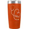 PlaqueMaker Personalized 20-oz Nurse, Doctor, Veterinarian or Medical Professional Tumbler - Add A Name Within The Stethoscope to Make it Special to the Recipient. (Orange) view 1