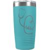 PlaqueMaker Personalized 20-oz Nurse, Doctor, Veterinarian or Medical Professional Tumbler - Add A Name Within The Stethoscope to Make it Special to the Recipient. (Teal) view 1