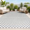 JONATHAN Y Mini-Diamond Trellis Indoor Outdoor Area Rug 3X5 White/Black, Rabat High-Low Pile for Backyard, Patio, Porch, Easy-Cleaning, High Traffic, Pet-Friendly, Non-Shedding (SBH101B-3) view 1