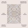 JONATHAN Y Neutral Diamond Kilim Indoor Outdoor Area Rug 4X6 Beige/Gray, Sumak High-Low Pile for Backyard, Patio, Porch, Easy-Cleaning, High Traffic, Pet-Friendly, Non-Shedding (SBH107A-4) view 2