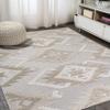 JONATHAN Y Neutral Diamond Kilim Indoor Outdoor Area Rug 4X6 Beige/Gray, Sumak High-Low Pile for Backyard, Patio, Porch, Easy-Cleaning, High Traffic, Pet-Friendly, Non-Shedding (SBH107A-4) view 3