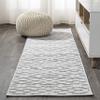 JONATHAN Y Moroccan Diamond Indoor Outdoor Runner Rug 2X8 Black/Ivory, Ararat High-Low Pile Modern for Backyard, Patio, Porch, Easy-Cleaning, High Traffic, Pet-Friendly, Non-Shedding (SBH105B-28) view 3