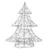 15.25" LED Lighted B/O Silver Wire and Bead Christmas Tree - Warm White Lights view 1