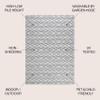 JONATHAN Y Moroccan Diamond Indoor Outdoor Area Rug 4X6 Black/Ivory, Ararat High-Low Pile Modern for Backyard, Patio, Porch, Easy-Cleaning, High Traffic, Pet-Friendly, Non-Shedding (SBH105B-4) view 2