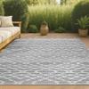 JONATHAN Y Moroccan Diamond Indoor Outdoor Area Rug 4X6 Black/Ivory, Ararat High-Low Pile Modern for Backyard, Patio, Porch, Easy-Cleaning, High Traffic, Pet-Friendly, Non-Shedding (SBH105B-4) view 3
