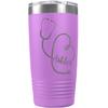 PlaqueMaker Personalized 20-oz Nurse, Doctor, Veterinarian or Medical Professional Tumbler - Add A Name Within The Stethoscope to Make it Special to the Recipient. (Lilac) view 1