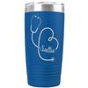 PlaqueMaker Personalized 20-oz Nurse, Doctor, Veterinarian or Medical Professional Tumbler - Add A Name Within The Stethoscope to Make it Special to the Recipient. (Blue) view 2