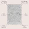 JONATHAN Y Art Deco Geometric Indoor Outdoor Area Rug 4X6 White/Black, Jordan High-Low Pile for Backyard, Patio, Porch, Easy-Cleaning, High Traffic, Pet-Friendly, Non-Shedding (SBH103A-4) view 2