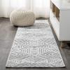 JONATHAN Y Art Deco Geometric Indoor Outdoor Runner Rug 2X8 White/Black, Jordan High-Low Pile for Backyard, Patio, Porch, Easy-Cleaning, High Traffic, Pet-Friendly, Non-Shedding (SBH103A-28) view 3