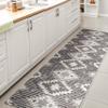 JONATHAN Y Neutral Diamond Kilim Indoor Outdoor Runner Rug 2X8 Gray/White/Black, Sumak High-Low Pile for Backyard, Patio, Porch, Easy-Cleaning, High Traffic, Pet-Friendly, Non-Shedding SBH107B-28 view 1