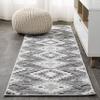 JONATHAN Y Neutral Diamond Kilim Indoor Outdoor Runner Rug 2X8 Gray/White/Black, Sumak High-Low Pile for Backyard, Patio, Porch, Easy-Cleaning, High Traffic, Pet-Friendly, Non-Shedding SBH107B-28 view 3