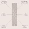 JONATHAN Y Ogee Trellis Tone-on-Tone Indoor Outdoor Runner Rug 2X10 Beige/Gray, Duwun High-Low Pile for Backyard, Patio, Porch, Easy-Cleaning, High Traffic, Pet-Friendly, Non-Shedding SBH108A-210 view 2