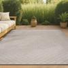 JONATHAN Y Mini-Diamond Trellis Indoor Outdoor Area Rug 4X6 Beige, Rabat High-Low Pile for Backyard, Patio, Porch, Easy-Cleaning, High Traffic, Pet-Friendly, Non-Shedding (SBH101A-4) view 1