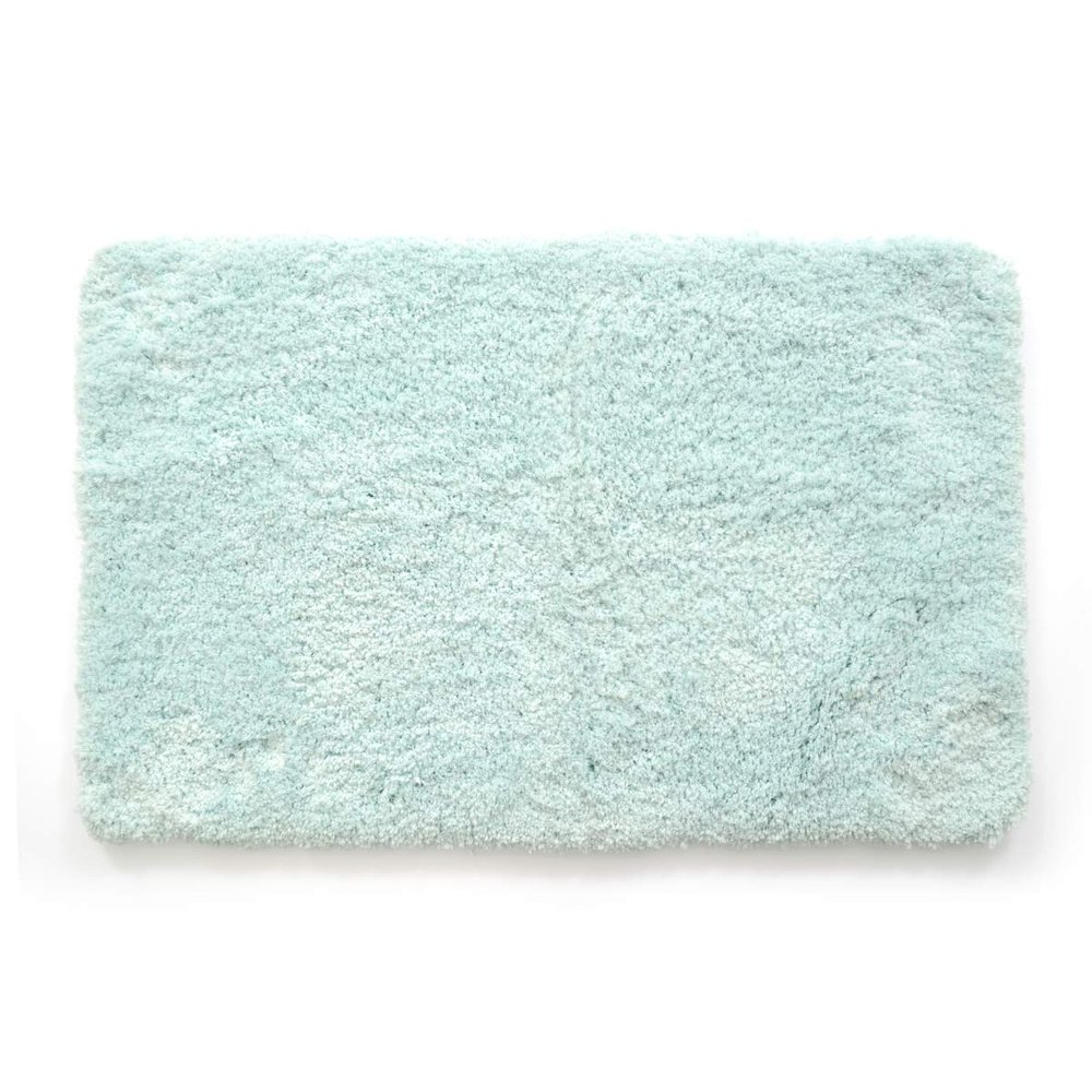 BetterBeds 21 x 34 in. Ultra Plush Polyester Shaggy Bath Mat - Aqua