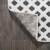JONATHAN Y Mini-Diamond Trellis Indoor Outdoor Area Rug 4X6 White/Black, Rabat High-Low Pile for Backyard, Patio, Porch, Easy-Cleaning, High Traffic, Pet-Friendly, Non-Shedding (SBH101B-4) view 4