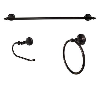 Arista Annchester Collection 3-Piece Bathroom Hardware Kit in Oil-Rubbed Bronze