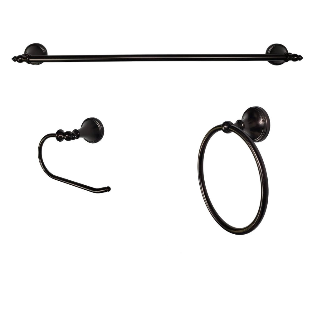 Arista Annchester Collection 3-Piece Bathroom Hardware Kit in Oil-Rubbed Bronze