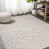 JONATHAN Y Moroccan Diamond Indoor Outdoor Area Rug 3X5 Beige, Ararat High-Low Pile Modern for Backyard, Patio, Porch, Easy-Cleaning, High Traffic, Pet-Friendly, Non-Shedding (SBH105A-3) view 4