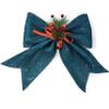 allgala Christmas Decorative Bows for Wreath Garland Treetopper Christmas Tree (14" Jumbo Dark Green 2-PK)-XBW93066 view 1
