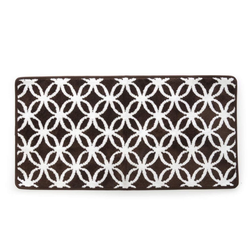 20 x 39 in. Ultra Plush Opus Knitted Cut Pile Polyester Bath Mat - Brown