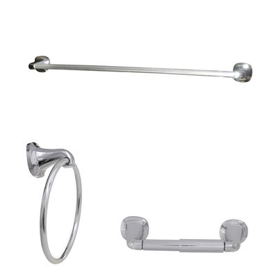 Arista Belding Collection 3-Piece Bathroom Hardware Kit in Chrome
