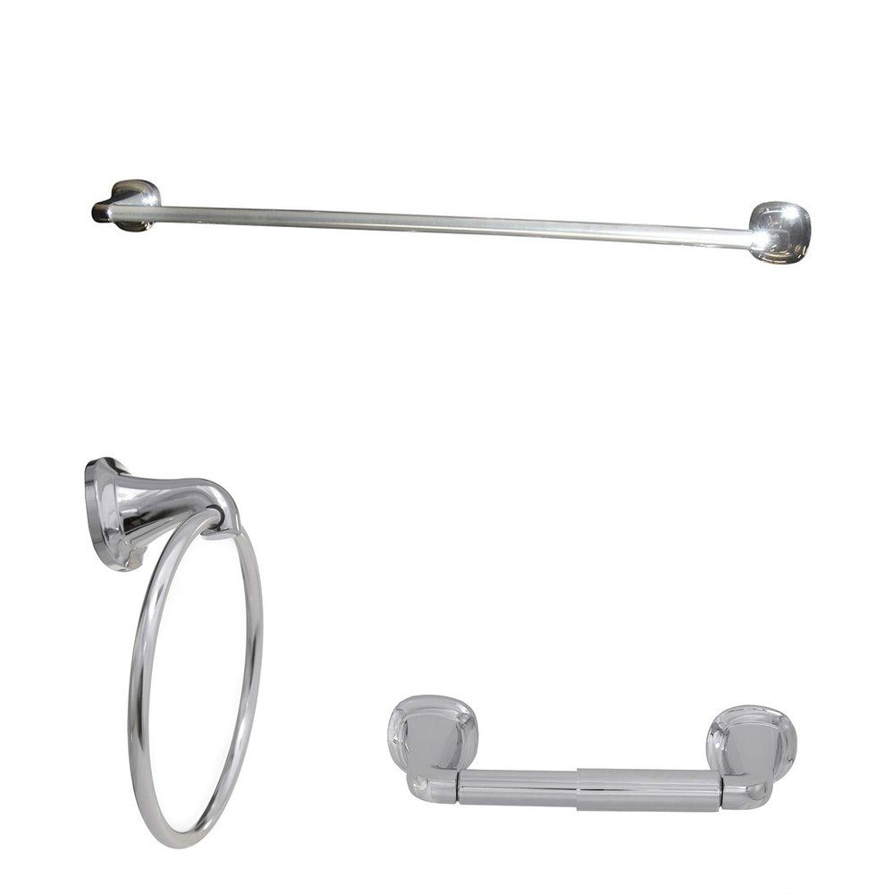 Arista Belding Collection 3-Piece Bathroom Hardware Kit in Chrome