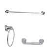 Arista Belding Collection 3-Piece Bathroom Hardware Kit in Chrome view 1