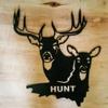 Badger Steel USA - Buck and Doe Monogram - Metal Wall Art - 21.2" X 24" - Black view 3