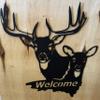 Badger Steel USA - Buck and Doe Monogram - Metal Wall Art - 15.9" X 18" - Black view 2