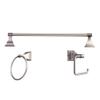 Arista Leonard Collection 3-Piece Bathroom Hardware Kit in Satin Nickel view 2