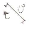 Arista Leonard Collection 3-Piece Bathroom Hardware Kit in Satin Nickel view 3