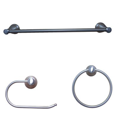 Arista Castilla Collection 3-Piece Bathroom Hardware Kit in Satin Nickel