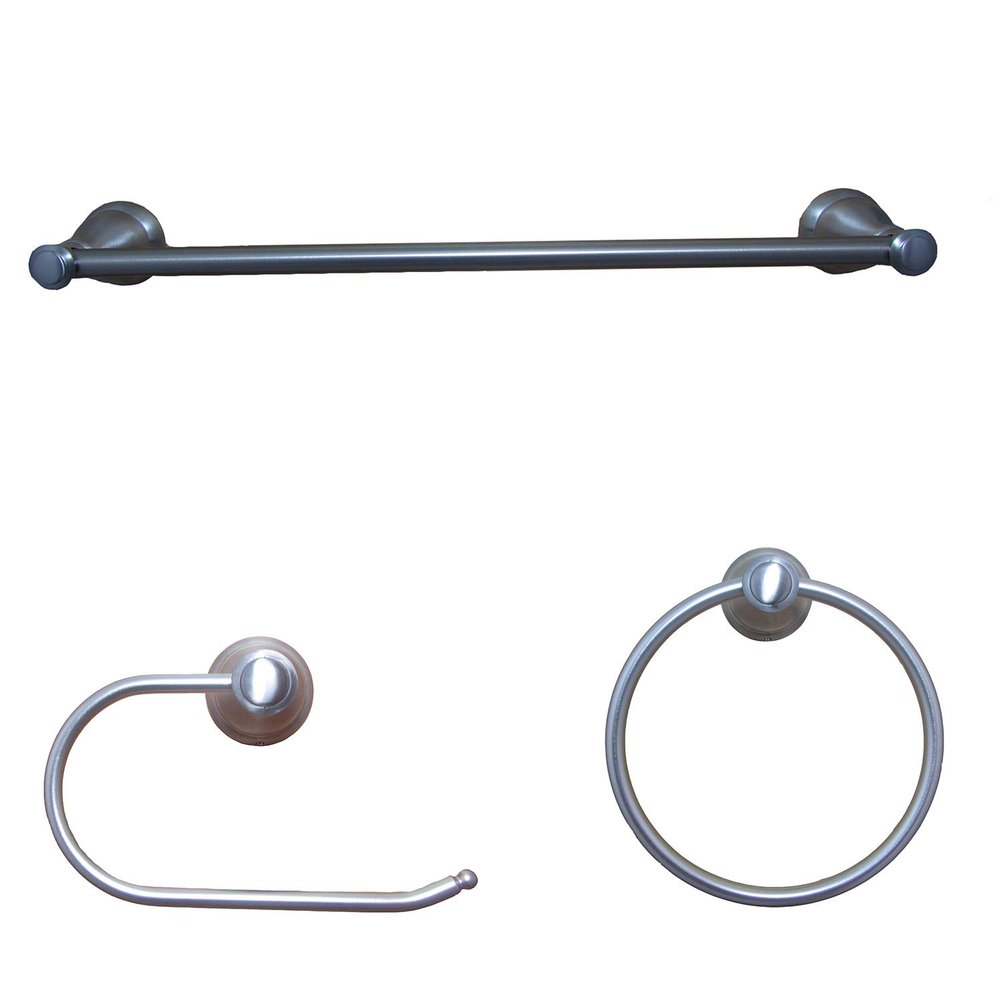 Arista Castilla Collection 3-Piece Bathroom Hardware Kit in Satin Nickel