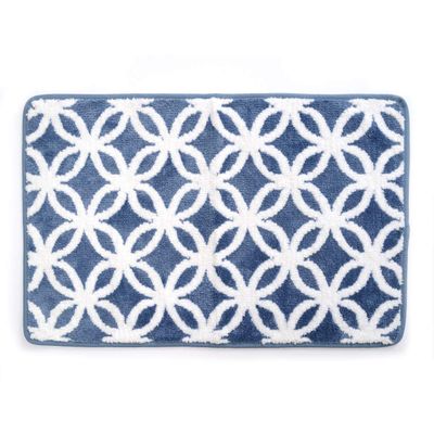 20 x 39 in. Ultra Plush Opus Knitted Cut Pile Polyester Bath Mat - Blue