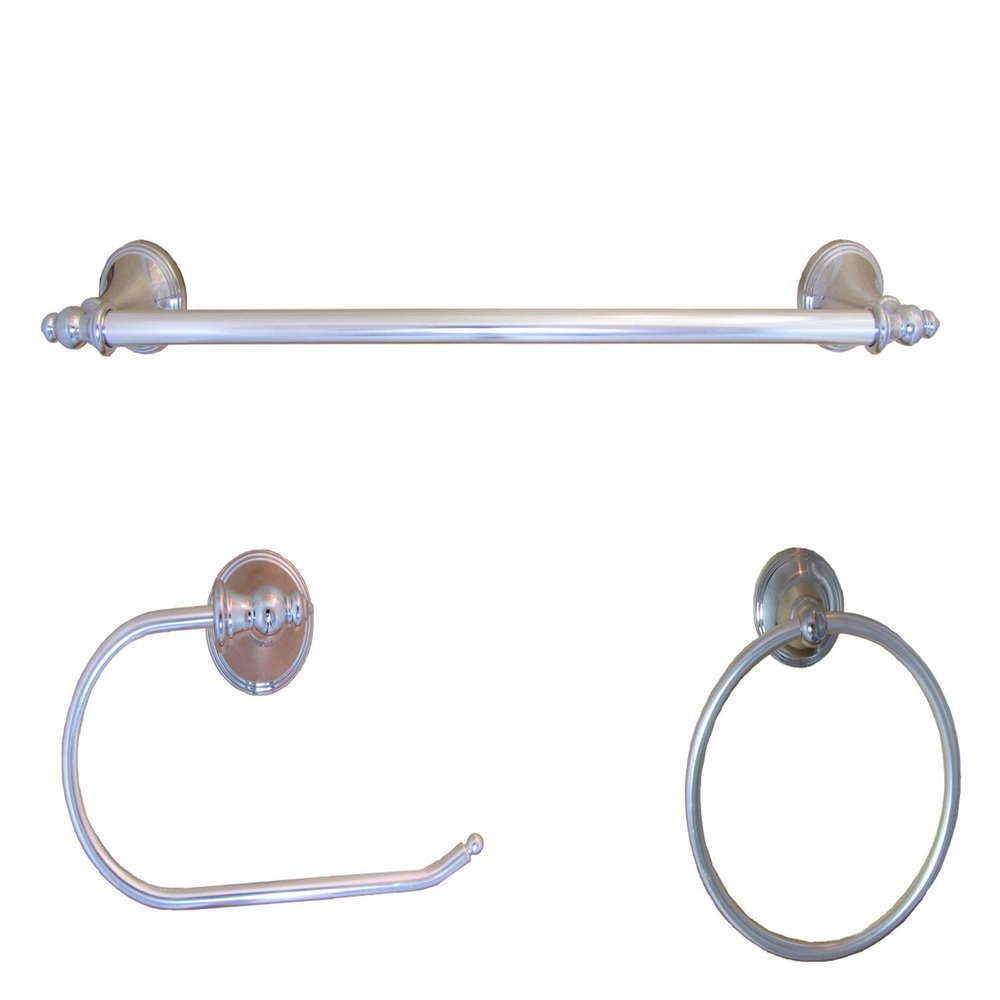 Arista Annchester Collection 3-Piece Bathroom Hardware Kit in Chrome