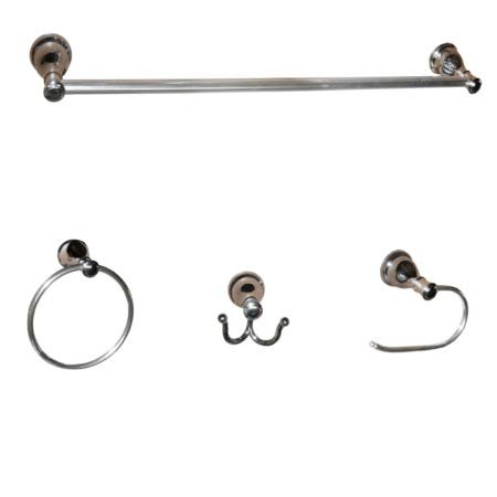 Arista Castilla Collection 4-Piece Bathroom Hardware Kit in Chrome