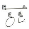 Arista Leonard Collection 3-Piece Bathroom Hardware Kit in Chrome view 1