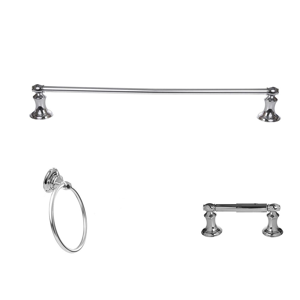 ARISTA Bath Products ARISTA Highlander Collection 3 Piece Bathroom Hardware Set Chrome