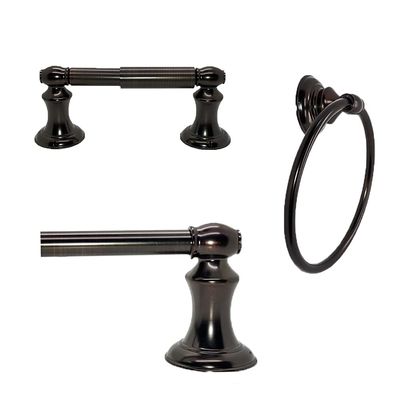 Arista Highlander Collection 3-Piece Bathroom Hardware Kit in Oil-Rubbed Bronze