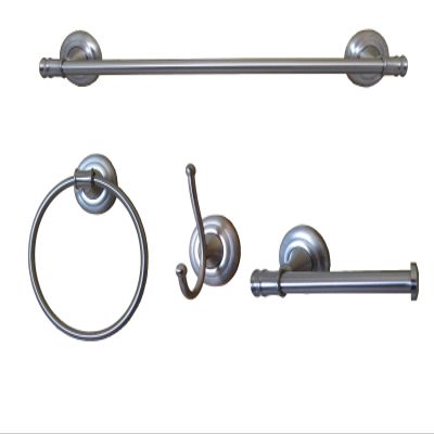 Arista Edgerton Collection 4-Piece Bathroom Hardware Set in Satin Nickel