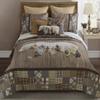 Donna Sharp Full/Queen Chimera Bear Bedding Set - 3 Piece - Ivory, Taupe, Slate Blue, Autumn Gold, Walnut, Olive and Mahogany Quilt 90" x 90" and 2 Standard Pillow Shams 20"x26" view 1