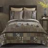 Donna Sharp Full/Queen Chimera Bear Bedding Set - 3 Piece - Ivory, Taupe, Slate Blue, Autumn Gold, Walnut, Olive and Mahogany Quilt 90" x 90" and 2 Standard Pillow Shams 20"x26" view 3