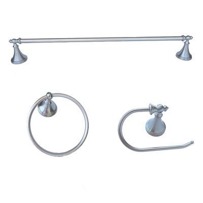 Arista Annchester Collection 3-Piece Bathroom Hardware Set in Satin Nickel